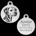 Dalmatian Engraved 31mm Large Round Pet Dog ID Tag